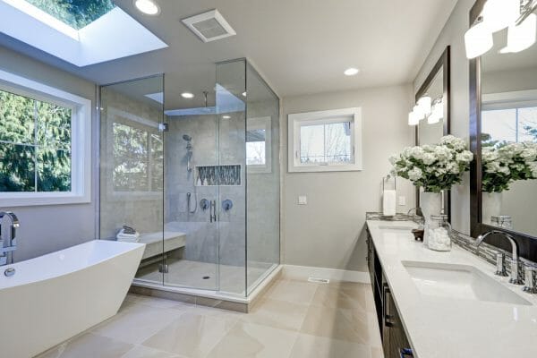 Well Designed White Bathroom