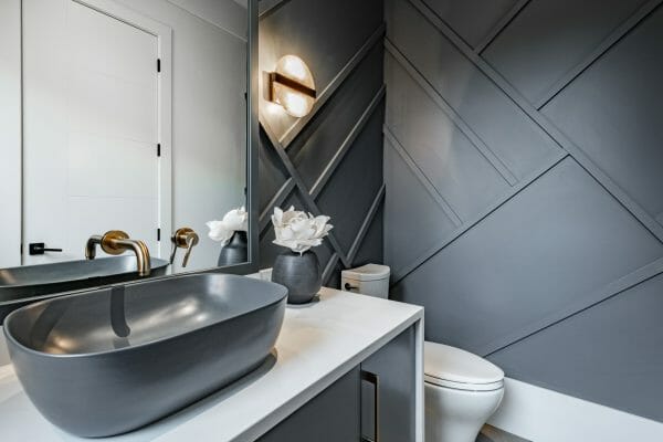 Beautifully Designed Dark Bathroom